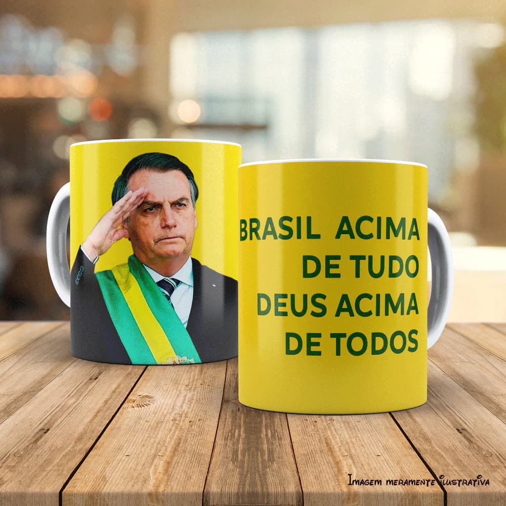 Caneca Bolsonaro Brasil Acima De Tudo e Deus Acima De Todos