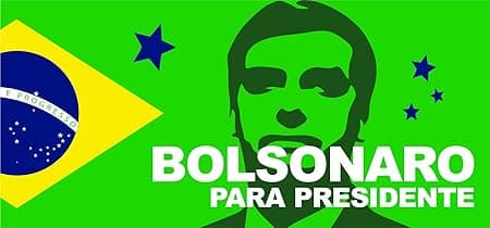 Kit 8 Adesivos Campanha Política Bolsonaro para Presidente 7cmx15cm